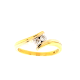 Pre Owned 18ct Two Stone Diamond Ring ZU491